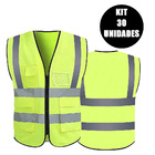 Colete Faixa Sinalizador 30 Uni Segurança Trabalho EPI Fluore
