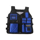 Colete Porta Ferramentas Bolsa 10 Bolsos Pesca Azul/ Preta