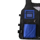 Colete Porta Ferramentas Bolsa 10 Bolsos Pesca Azul/ Preta