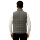 Colete Profissional Puffer Nylon Forro Zíper Masculino Cinza