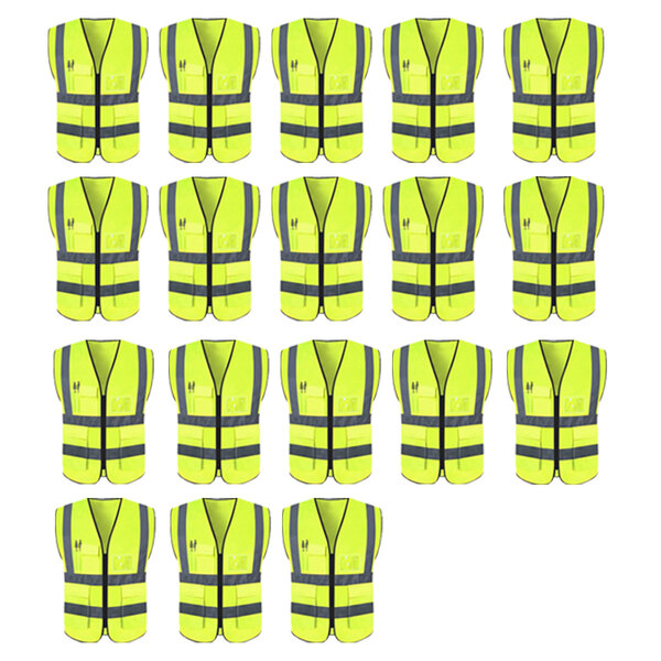 Colete Refletivo Faixa Sinalizador Kit 18 Unidades Segurança