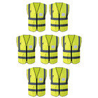 Colete Refletivo Sinalizador Epi Kit 7 Unidades Segurança Flu
