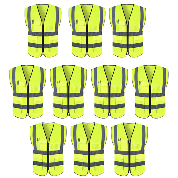Colete Refletivo Sinalizador Kit 10 Unidades Segurança Trabal