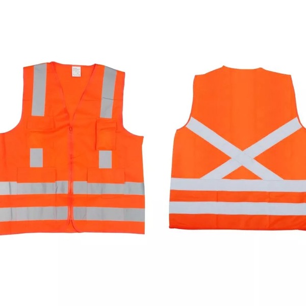 Colete Sinalização Refletivo Laranja Zíper 04 Bolsos - Xg