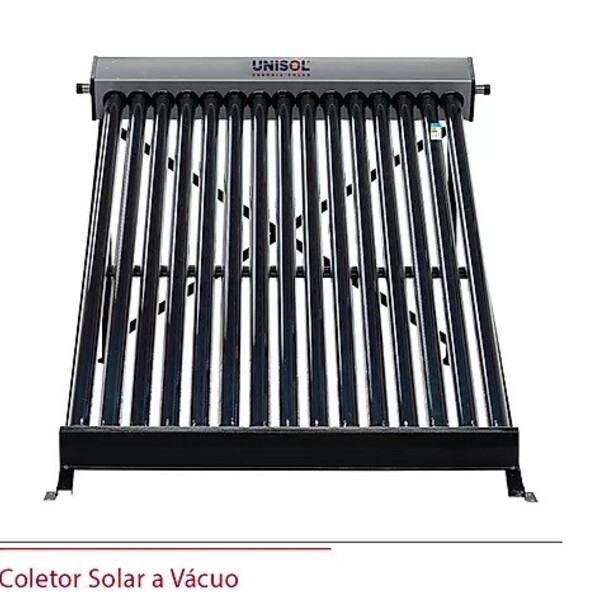 Coletor Aquecedor Solar Vácuo Banho 25 Tubos Unisol