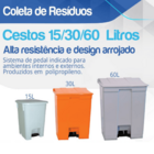 Coletor Lixeira De Pedal 15 Lt Bralimpia Azul