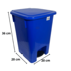 Coletor Lixeira De Pedal 15 Lt Bralimpia Azul
