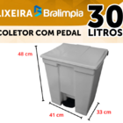 Coletor Lixeira De Pedal 30 Lt Bralimpia Branca