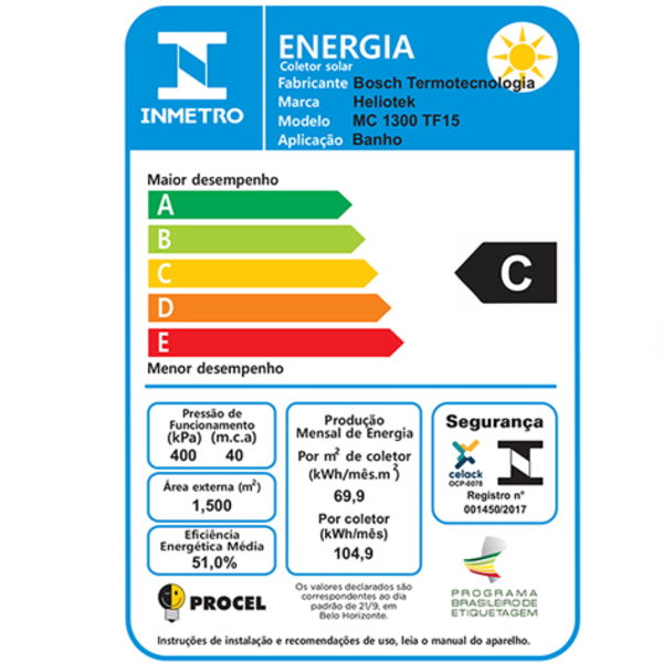 Coletor Solar Vertical 1,5m² MC1300 Heliotek