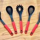 Colher Clássica De Nylon Preta/vermelha 33,5cm Biona Oxford