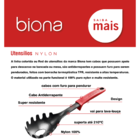 Colher Clássica De Nylon Preta/vermelha 33,5cm Biona Oxford