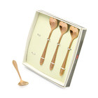 Colher Colherzinha Formato Coração Aço Inox 4 Unidades Cobre