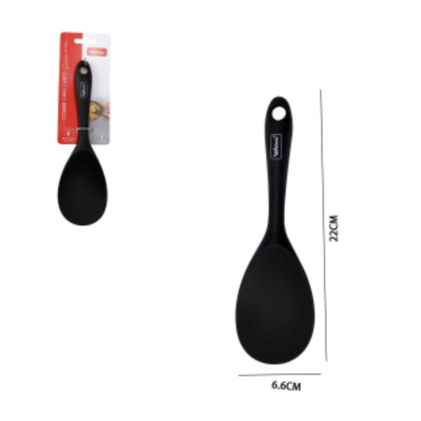 Colher De Cabo Curto De Silicone - Preta