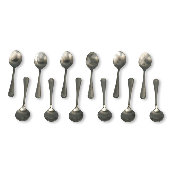 Colher De Cafe Pequena Em Inox Kit 12 Unidades Luxo