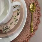 Colher De Cha Dourada Valentina 14cm