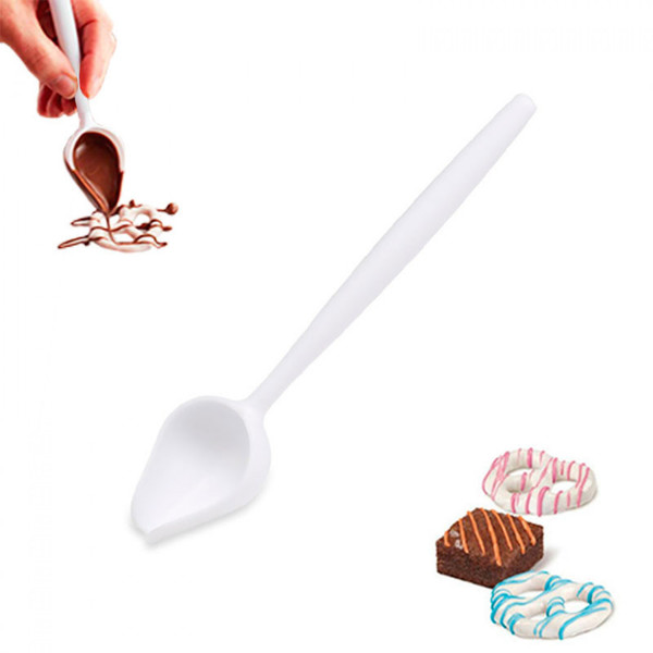 Colher de Confeiteiro Drizzling Scoop para Decorar Massas, Bo