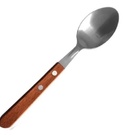 Colher De Mesa Aço Inox Cabo De Madeira