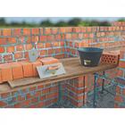 Colher De Pedreiro Metalica Redonda De 10 Com Cabo De Madeira