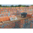 Colher De Pedreiro Metalica Redonda De 9 Com Cabo De Madeira