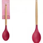 Colher De Servir Arroz Silicone Com Cabo De Madeira- Wellmix