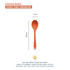 Colher De Silicone Duplo Laranja - Oikos