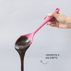 Colher De Silicone Duplo - Oikos Rosa U