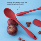 Colher De Silicone Duplo Vermelho - Oikos