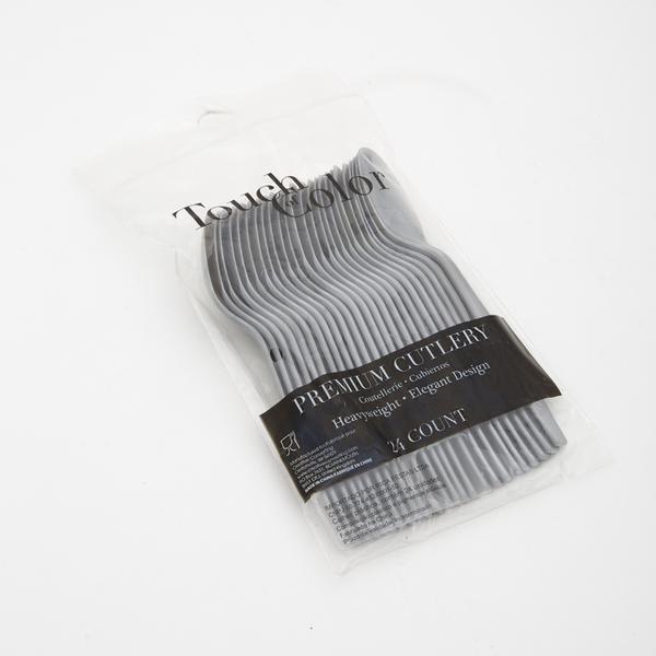 Colher descartável Rica Festa prata 24 unidades