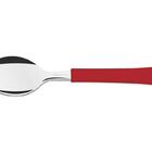 Colher Para Sobremesa Leme Vermelho Lamina De Aco Inox E Cabo