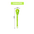 Colher Pegador De Macarrão Nylon Talher Utensílio Verde 28cm