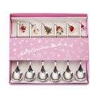 Colher Prata Natalina Noel Festa Árvore Natal Guirlanda Rena