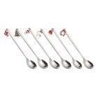 Colher Prata Natalina Noel Festa Árvore Natal Guirlanda Rena