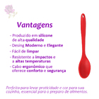 Colher Silicone Kitchen Vermelho 28cm