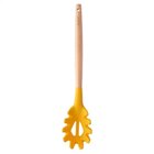 Colher Vazada De Silicone Com Cabo Madeira 32 Cm - Clink