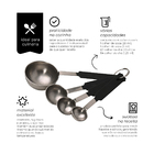 Colheres Medidoras 4 Peças Inox Ônix - An812x