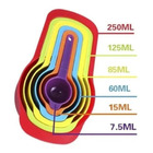 Colheres Medidoras Coloridas Kit 6 Unidades Para Cozinha