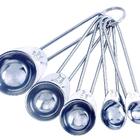 Colheres Medidoras Inox Com 5 Unidades  Cinza