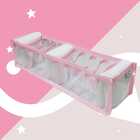 Colmeia Organizadora Gaveta Baby  Transparente Viés Rosa  40x