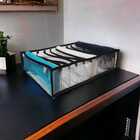 Colmeia Organizadora Gaveta Camiseta Transparente Viés Preto