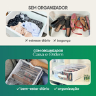 Colmeia Organizadora Plástico Transparente 13x30x40cm Casa e Ordem