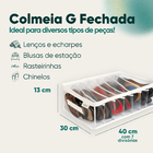 Colmeia Organizadora Plástico Transparente 13x30x40cm Casa e Ordem