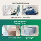 Colmeia Organizadora Plástico Transparente 20x25x40cm Casa e Ordem