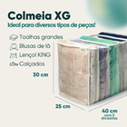 Colmeia Organizadora Plástico Transparente 30x25x40cm Casa e Ordem