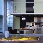 Coluna 1lp-e27 Arco Aço Inox Base Branca