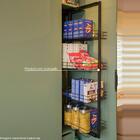 Coluna Deslizante Aramada 4 Prateleiras Tubular 50x35x130cm E