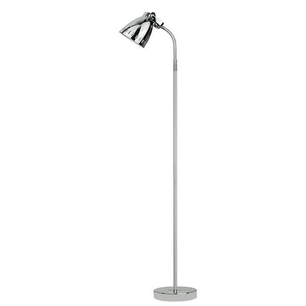 Coluna Luminária De Chao Para Leitura 136cm Metal Cromada
