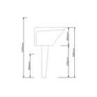 Coluna para Tanque Louça Branca 53x20cm Icasa