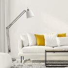 Coluna Scope Cromado E Branco (d)32cm (a)182cm  1xe27 40w