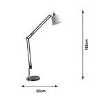 Coluna Scope Cromado E Branco (d)32cm (a)182cm  1xe27 40w