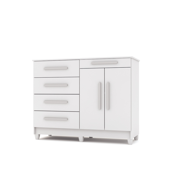Cômada Sapateira 2 Portas 4 Gavetas Sirius Branco Vila Rica